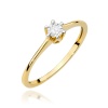 Pierścionek W0628 Diament 0,03ct żółte złoto