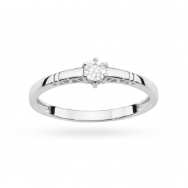 Pierścionek W0630 Diament 0,03ct białe złoto