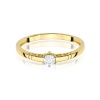 Pierścionek W0630 Diament 0,03ct żółte złoto
