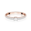 Pierścionek W0648 Diament 0,03ct różowe złoto