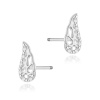 Kolczyki K0043 z diamentami białe złoto sztyft zakręcany