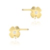 Kolczyki K0073 Diament 2 x 0,005ct żółte złoto sztyft zakręcany