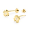 Kolczyki K0073 Diament 2 x 0,005ct żółte złoto sztyft zakręcany