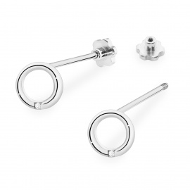 Kolczyki K0082 Diament 2 x 0,005ct białe złoto sztyft zakręcany