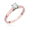 Pierścionek W0526 Diament Laboratoryjny 0,50ct różowe złoto