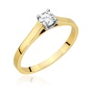 Pierścionek W0526 Diament Laboratoryjny 0,40ct żółte złoto