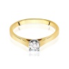 Pierścionek W0526 Diament Laboratoryjny 0,40ct żółte złoto