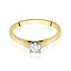 Pierścionek W0526 Diament Laboratoryjny 0,50ct żółte złoto