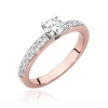 Pierścionek W0534 Diament Laboratoryjny 0,40ct różowe złoto
