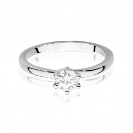 Pierścionek W0535 Diament Laboratoryjny 0,40ct białe złoto