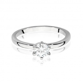 Pierścionek W0535 Diament Laboratoryjny 0,50ct białe złoto