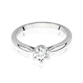 Pierścionek W0539 Diament Laboratoryjny 0,40ct białe złoto
