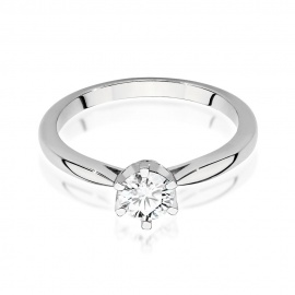 Pierścionek W0539 Diament Laboratoryjny 0,50ct białe złoto