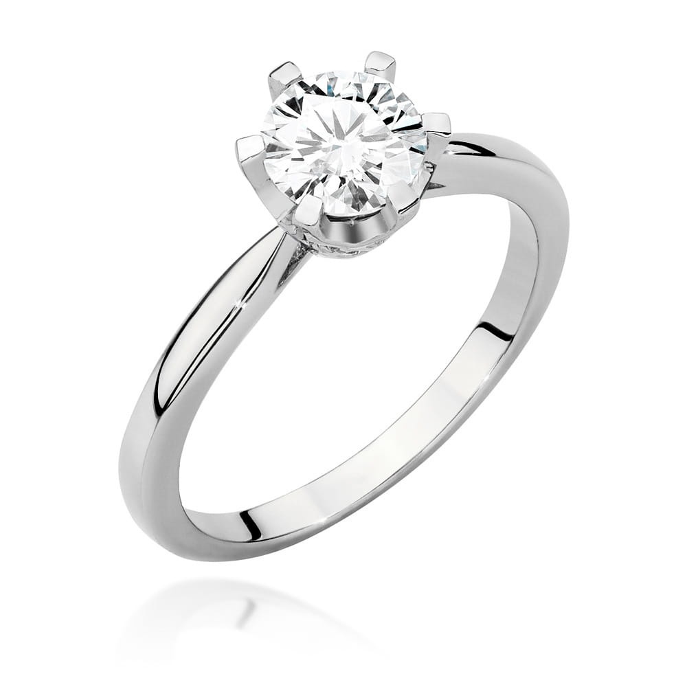 Pierścionek W0539 Diament Laboratoryjny 0,70ct białe złoto