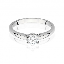 Pierścionek W0540 Diament Laboratoryjny 0,40ct białe złoto