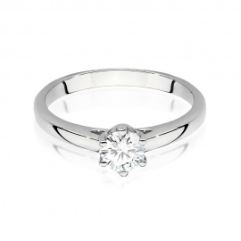 Pierścionek W0540 Diament Laboratoryjny 0,50ct białe złoto