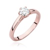 Pierścionek W0540 Diament Laboratoryjny 0,40ct różowe złoto