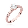 Pierścionek W0540 Diament Laboratoryjny 0,50ct różowe złoto