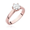 Pierścionek W0540 Diament Laboratoryjny 0,70ct różowe złoto