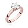 Pierścionek W0540 Diament Laboratoryjny 1,00ct różowe złoto