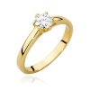 Pierścionek W0540 Diament Laboratoryjny 0,40ct żółte złoto