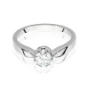 Pierścionek W0541 Diament Laboratoryjny 0,40ct białe złoto
