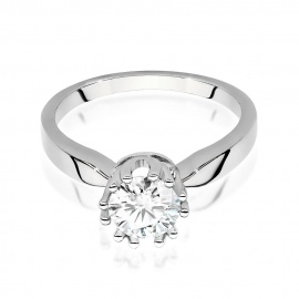 Pierścionek W0541 Diament Laboratoryjny 0,70ct białe złoto