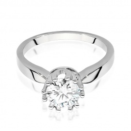 Pierścionek W0541 Diament Laboratoryjny 1,00ct białe złoto