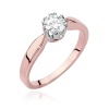 Pierścionek W0541 Diament Laboratoryjny 0,40ct różowe złoto