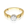 Pierścionek W0541 Diament Laboratoryjny 0,40ct żółte złoto