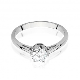 Pierścionek W0542 Diament Laboratoryjny 0,50ct białe złoto