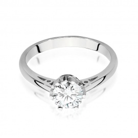 Pierścionek W0542 Diament Laboratoryjny 0,70ct białe złoto