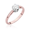 Pierścionek W0542 Diament Laboratoryjny 0,50ct różowe złoto