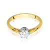 Pierścionek W0542 Diament Laboratoryjny 0,40ct żółte złoto