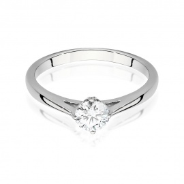 Pierścionek W0543 Diament Laboratoryjny 0,40ct białe złoto