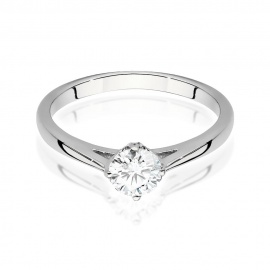 Pierścionek W0543 Diament Laboratoryjny 0,50ct białe złoto