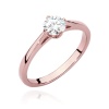Pierścionek W0543 Diament Laboratoryjny 0,50ct różowe złoto