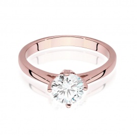 Pierścionek W0543 Diament Laboratoryjny 1,00ct różowe złoto