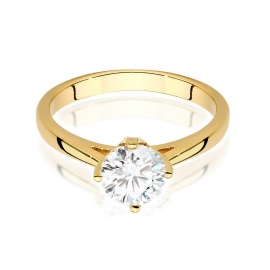 Pierścionek W0543 Diament Laboratoryjny 1,00ct żółte złoto