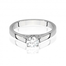 Pierścionek W0544 Diament Laboratoryjny 0,40ct białe złoto