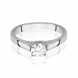 Pierścionek W0544 Diament Laboratoryjny 0,50ct białe złoto