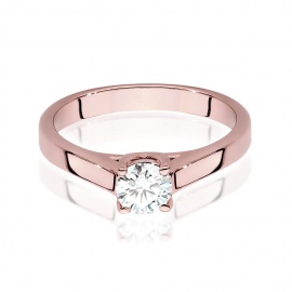 Pierścionek W0544 Diament Laboratoryjny 0,50ct różowe złoto