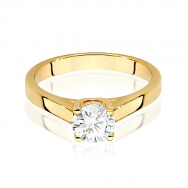 Pierścionek W0544 Diament Laboratoryjny 0,70ct żółte złoto