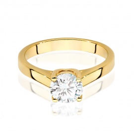 Pierścionek W0544 Diament Laboratoryjny 1,00ct żółte złoto