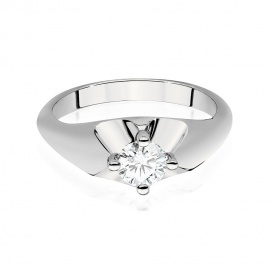 Pierścionek W0545 Diament Laboratoryjny 0,50ct białe złoto