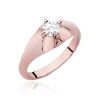 Pierścionek W0545 Diament Laboratoryjny 0,40ct różowe złoto