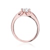 Pierścionek W0545 Diament Laboratoryjny 0,40ct różowe złoto