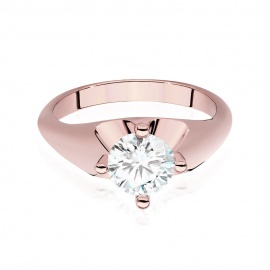 Pierścionek W0545 Diament Laboratoryjny 1,00ct różowe złoto