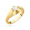 Pierścionek W0545 Diament Laboratoryjny 0,40ct żółte złoto