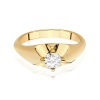 Pierścionek W0545 Diament Laboratoryjny 0,40ct żółte złoto